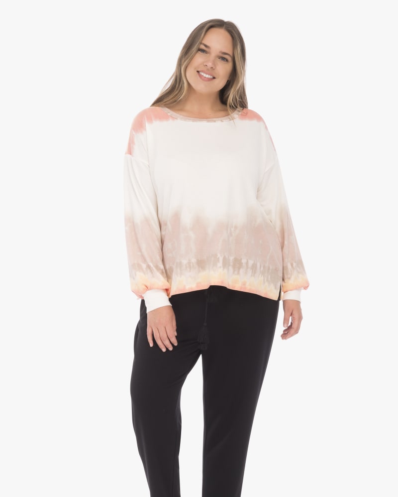 Plus size model wearing Wren Tie-Dye Top by B. Collection | Dia&Co | dia_product_style_image_id:131589